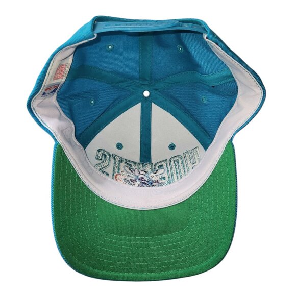 Charlotte Hornets NBA American Needle One Size Snapback Hat Blue Spell Out Rare - Picture 6 of 7